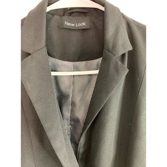 Womens Nu Look Gibson Black 2 Button Cuffable Blazer Small Petite 6199 - Picture 4 of 10